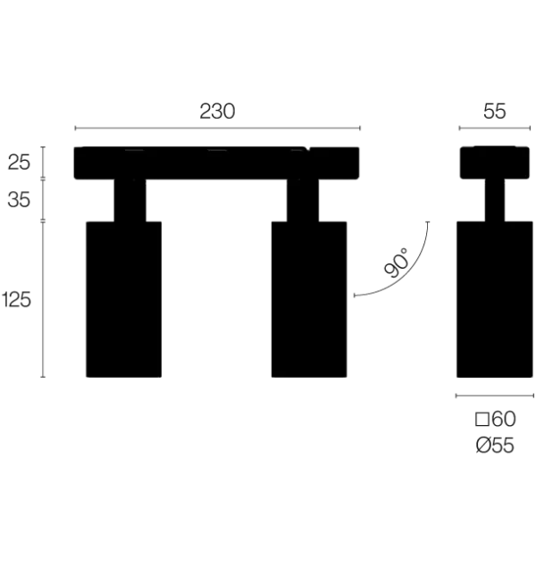 K PLAFONE SNODABILE 2 LUCI